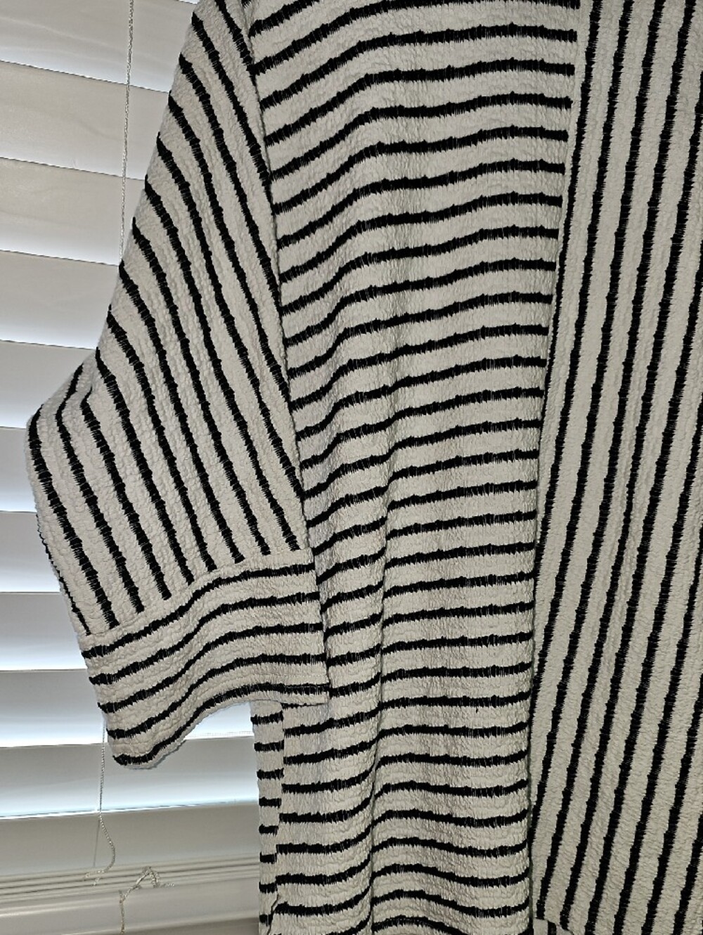 Ninety Black & White Mixed-Stripe Long Sleeve Sweater - Picture 7 of 8